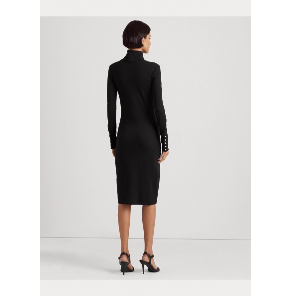 Lauren Ralph Lauren Cotton-Blend Roll-Neck Dress