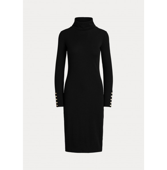Lauren Ralph Lauren Cotton-Blend Roll-Neck Dress