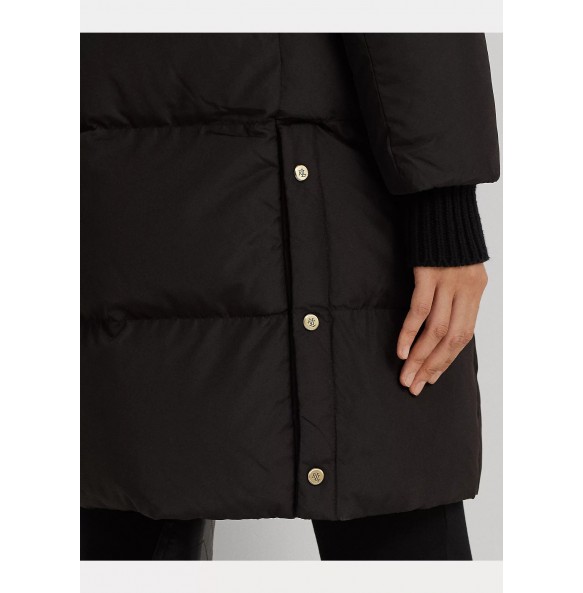 Lauren Ralph Lauren Crest-Patch Hooded Down Coat