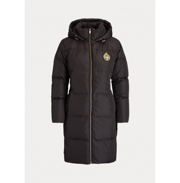 Lauren Ralph Lauren Crest-Patch Hooded Down Coat