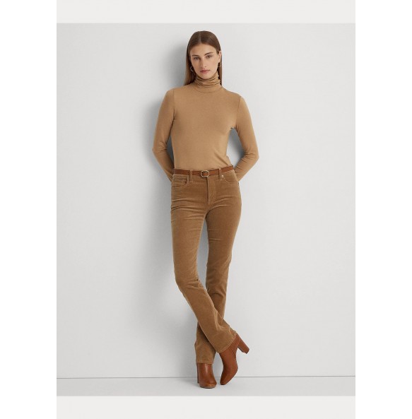Lauren Ralph Lauren Jersey Turtleneck Camel