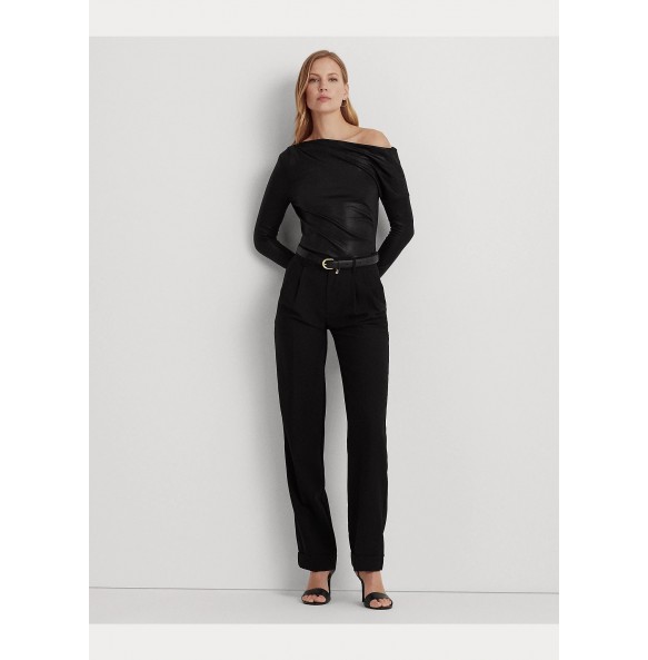 Lauren Ralph Lauren Pleated Metallic Off-the-Shoulder Top