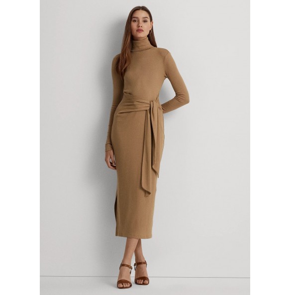 Lauren Ralph Lauren Tie-Front Turtleneck Dress