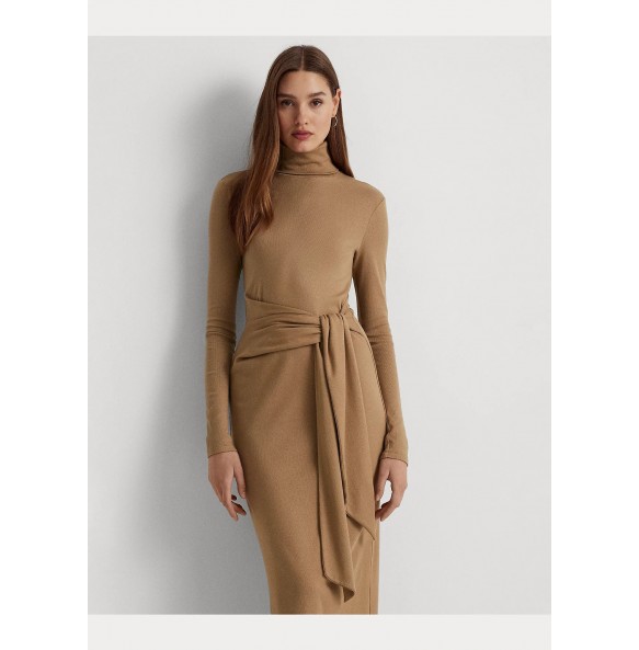 Lauren Ralph Lauren Tie-Front Turtleneck Dress